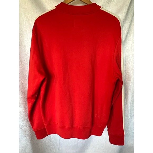 TWA Hotel Tracksuit Varsity Jacket Red Cotton Snap Front Bomber Mens Large - Picture 4 of 11